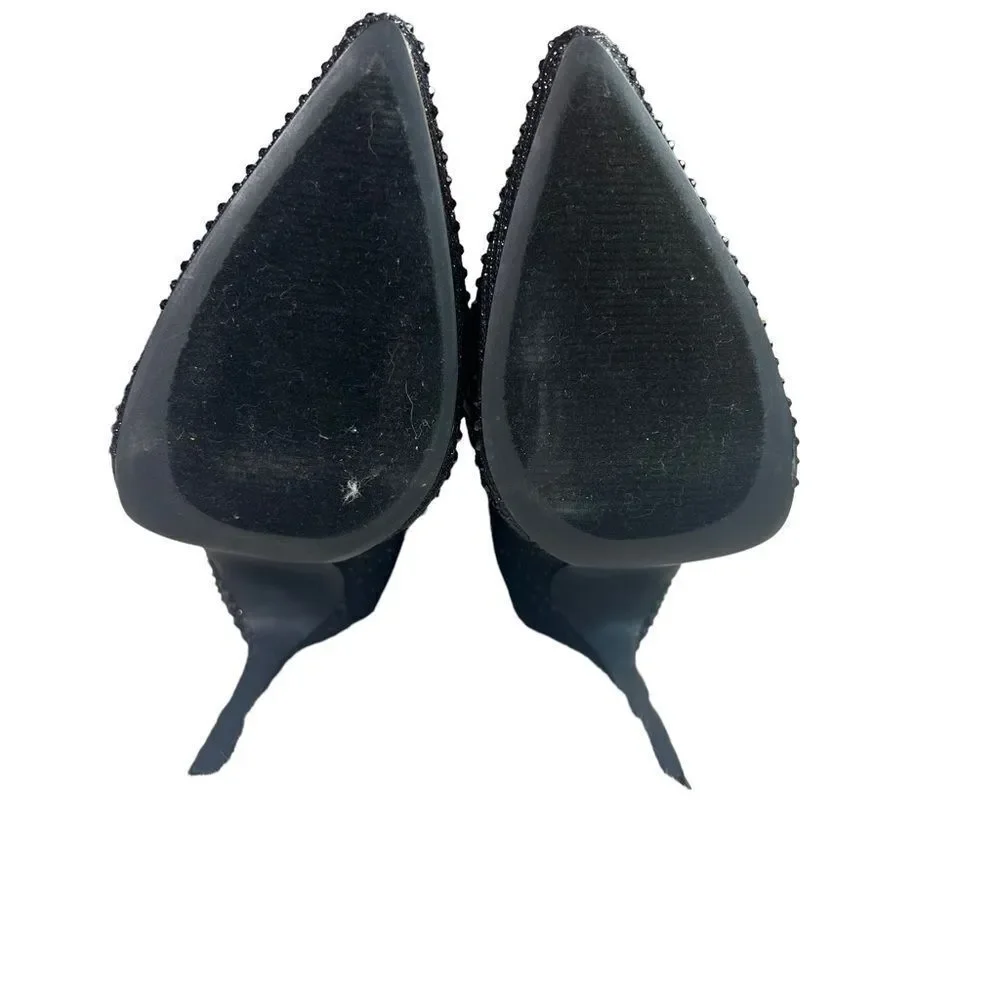 Glaze Brand Sexy Black Dazzle Studded Boots - Picture 8 of 9